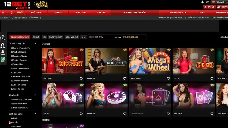 Giới thiệu dịch vụ đa dạng của 12bet